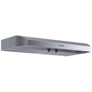 Bosch 500 Series 36 in. Standard Style Range Hood with 4 Speed Settings, 400 CFM, Convertible Venting & 2 Halogen Lights - Stainless Steel, , hires