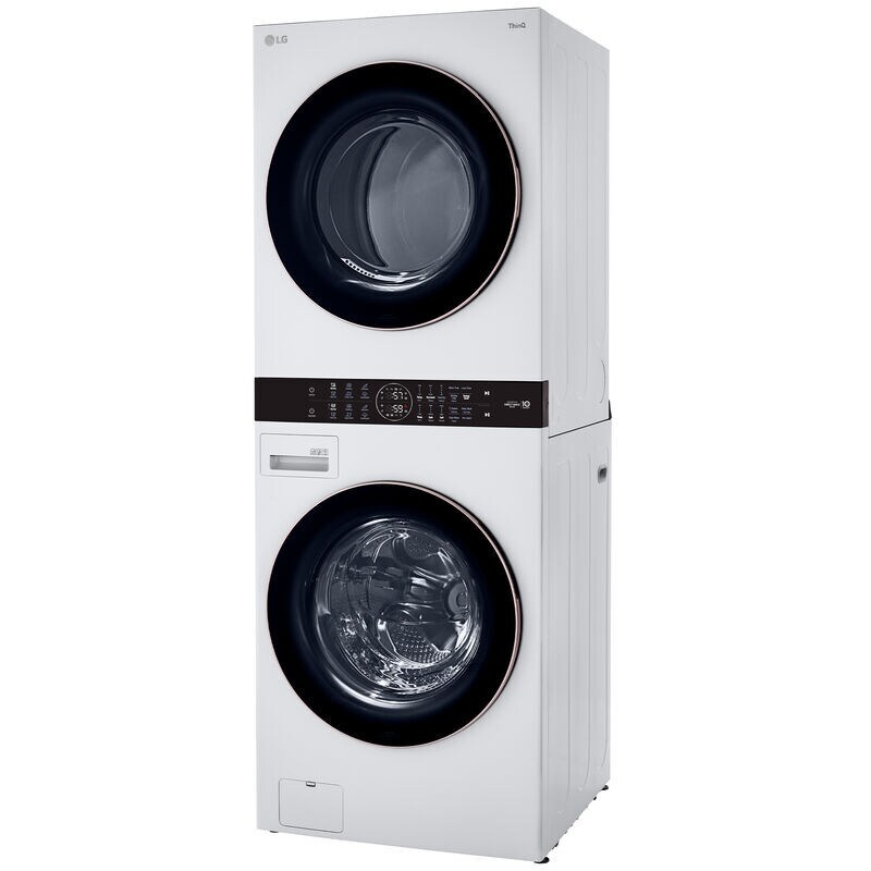 LG 27 in. WashTower with 4.5 cu. ft. Washer with 6 Wash Programs & 7.4 cu. ft. Electric Dryer with 6 Dryer Programs, Sensor Dry & Wrinkle Care - White, White, hires