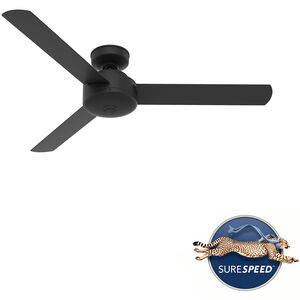 Hunter 52" Presto Ceiling Fan and Wall Control - Matte Black, Matte Black, hires