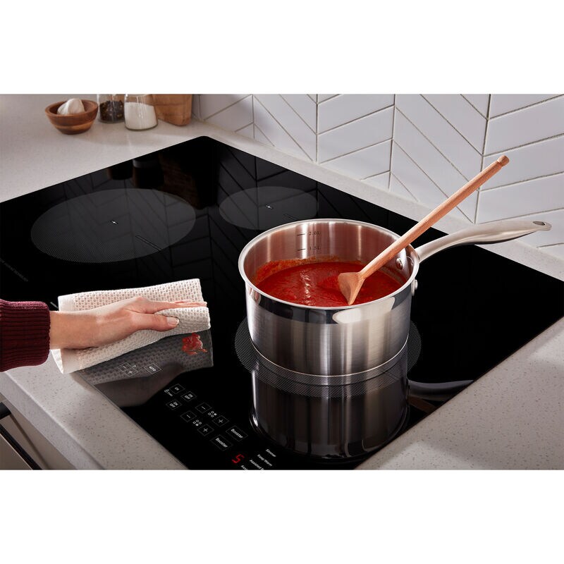 Whirlpool 30 in. 4-Burner Induction Cooktop with Simmer Burner & Power Burner - Black, , hires