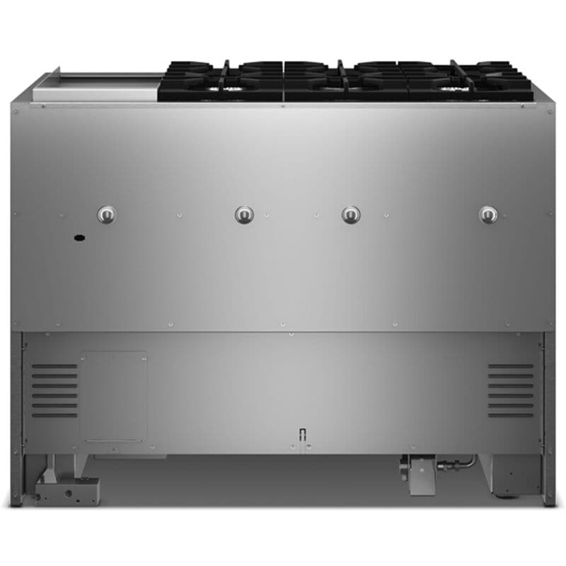 KitchenAid Commercial-Style 48 in. 6.3 cu. ft. Air-Fry True European Convection Double Oven Dual Fuel Range with 6 Sealed Burners & Griddle - Black Ore, , hires