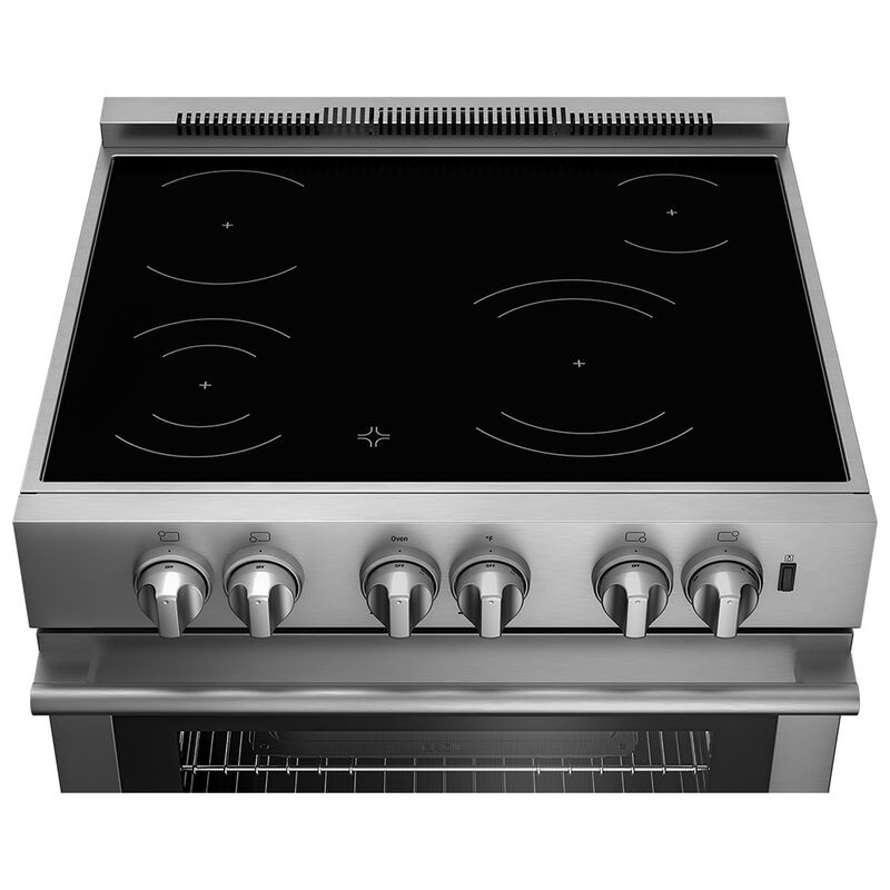 Blomberg 30 in. 5.7 cu. ft. True European Convection Slide-In Electric Range with 4 Induction Burners - Stainless Steel, , hires