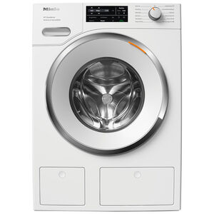 Miele TwinDos 24 in. 2.26 cu. ft. Smart Stackable Front Load Washer with TwinDos Detergent Dispenser, IntenseWash & Steam Cycle - Lotus White, , hires