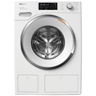 Miele 24 in. 2.26 cu. ft. Smart Stackable Front Load Washer with TwinDos Detergent Dispenser, IntenseWash & Steam Cycle - Lotus White | WXI860WCS
