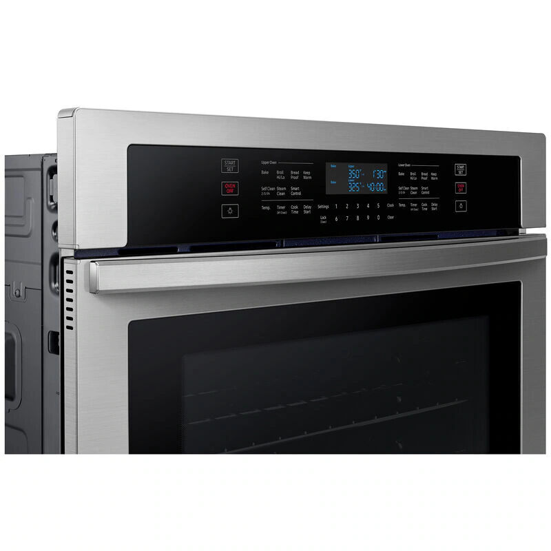 Samsung 30 in. 10.2 cu. ft. Smart Top Control Electric Double Wall Oven - Stainless Steel, Stainless Steel, hires