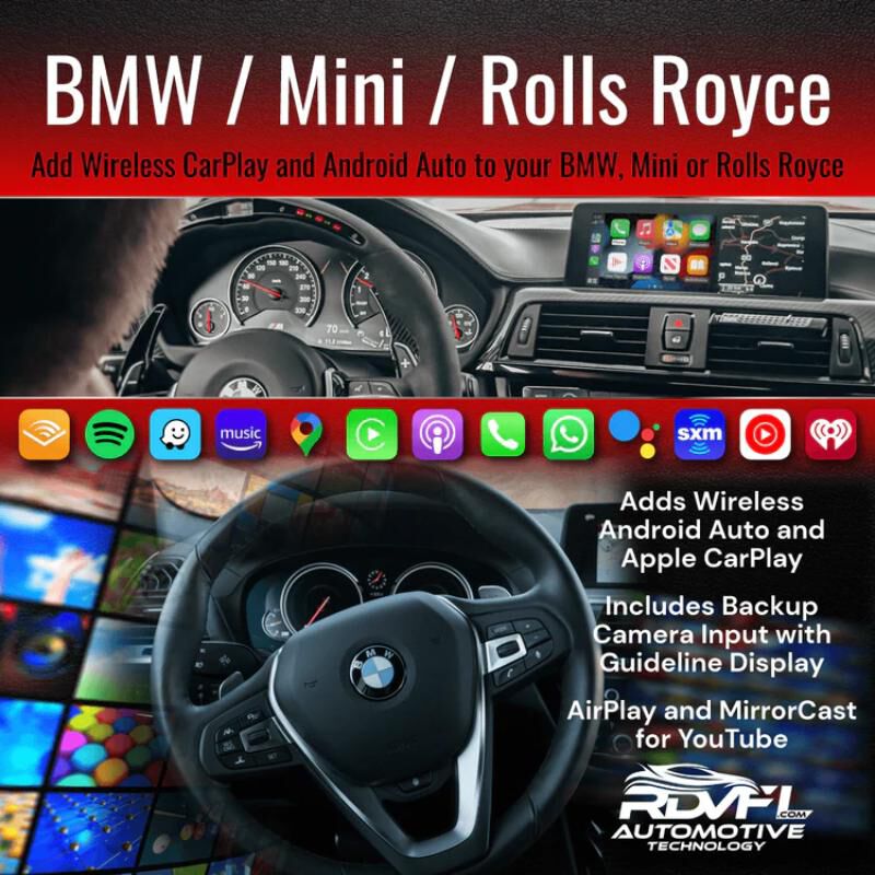 RDVFL Wireless CarPlay/Android Auto for BMW w/CIC System, , hires