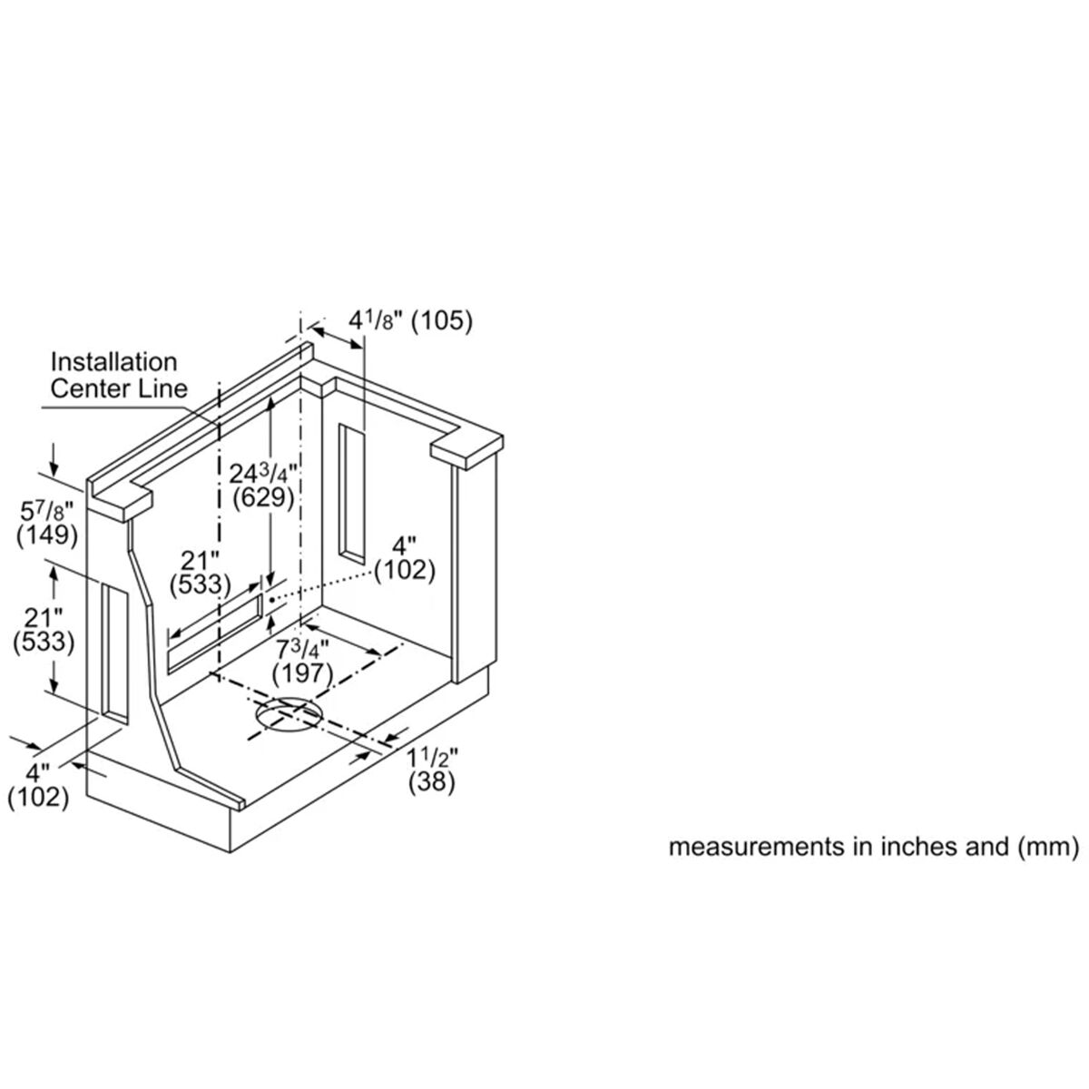 Bosch 800 Series 36 in. Convertible Downdraft with 600CFM & 3 Fan