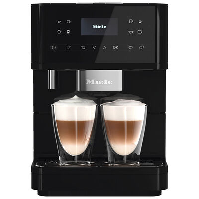 Miele MilkPerfection Countertop Coffee Machine with WiFi Connect, AromaticSystem, OneTouch for 2 Convenient Cleaning and MaintenancePrograms - Obsidian Black | CM6160OB