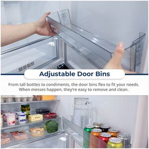 Sharp 24 in. 10.3 cu. ft. Counter Depth Bottom Freezer Refrigerator - Stainless Steel, , hires