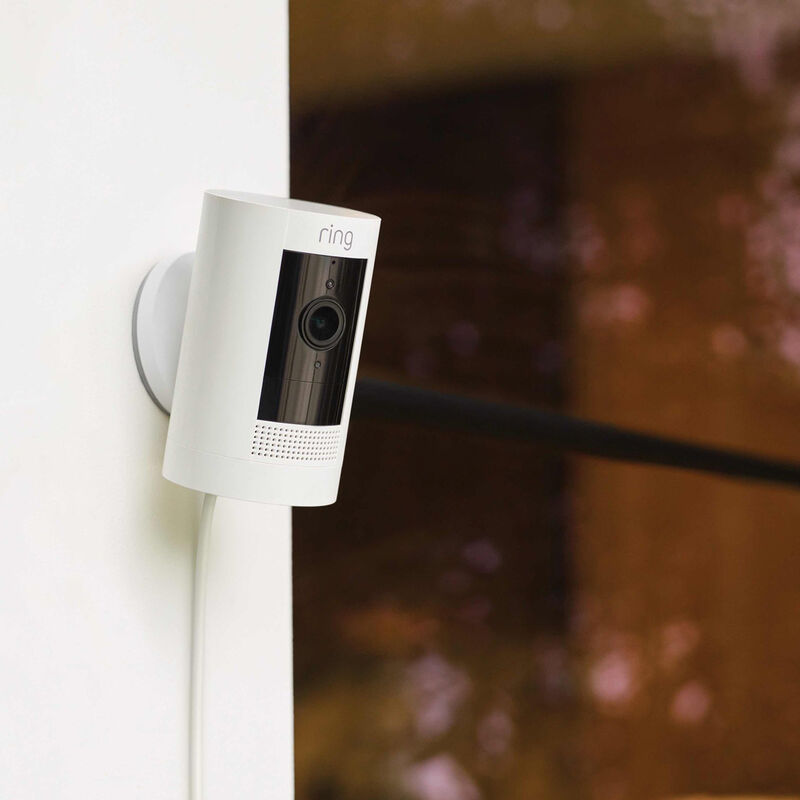 Ring - Stick Up Indoor/Outdoor Wired 1080p Security Camera - White, , hires