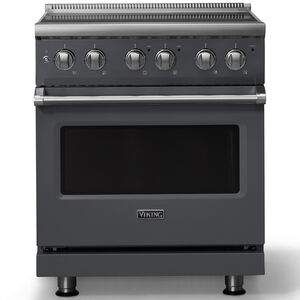 Viking 5 Series 30 in. 4.7 cu. ft. True European Convection Electric Range with Smoothtop Burners - Cast Black, , hires