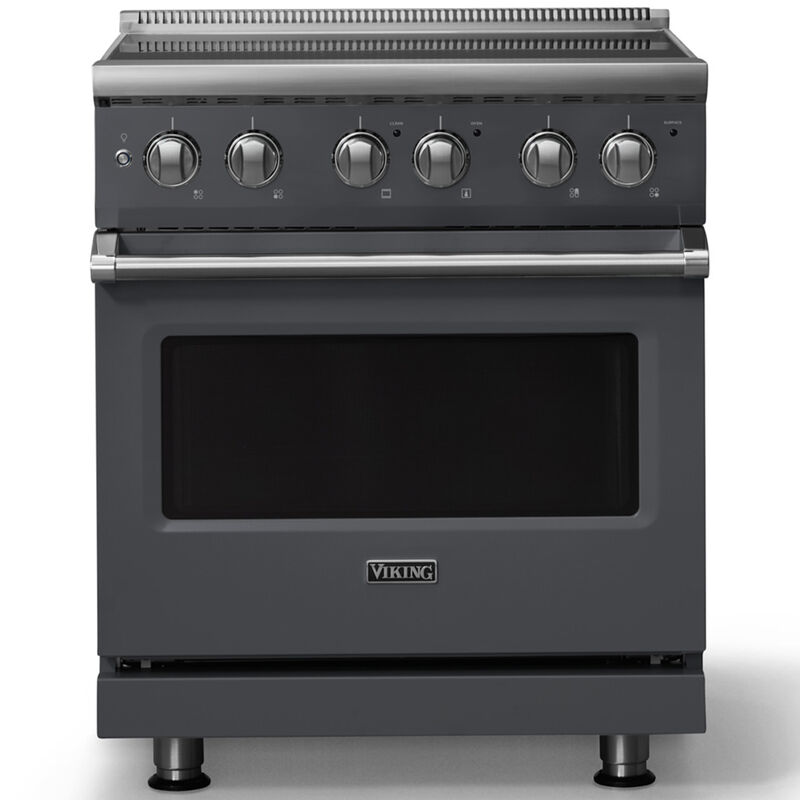 Viking 5 Series 30 in. 4.7 cu. ft. True European Convection Electric Range with Smoothtop Burners - Cast Black, , hires