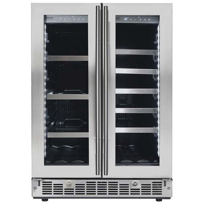 Danby Appliances 24 in. Built-In 4.5 cu. ft. Compact Beverage Center with Adjustable Shelves & Digital Control - Stainless Steel | SPRBC047D1SS