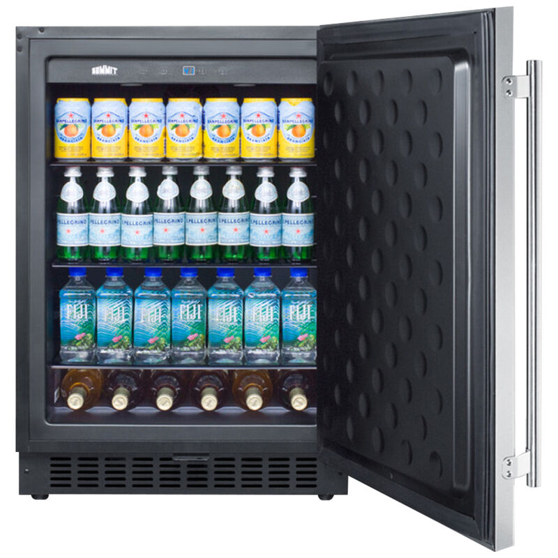 Summit 24 in. 4.6 cu. ft. Built-In/Freestanding Beverage Center with Adjustable Shelves & Digital Control - Stainless Steel, , hires