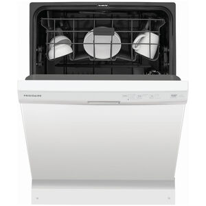Frigidaire 24 in. Front Control Dishwasher with 54 dBa Sound Level, MaxDry & Pocket - White, White, hires