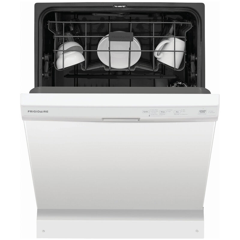 Frigidaire 24 in. Front Control Dishwasher with 54 dBa Sound Level, MaxDry & Pocket - White, White, hires