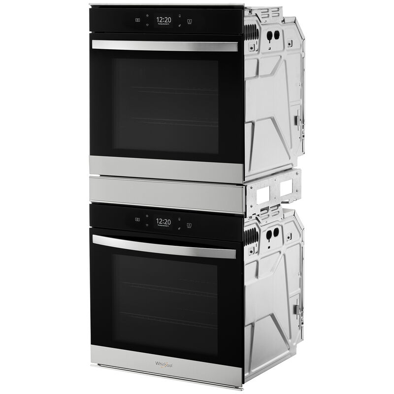 Whirlpool 24 in. 5.8 cu. ft. Smart Front Control Electric Double Wall Oven with True European Convection - Fingerprint Resistant Stainless, Fingerprint Resistant Stainless, hires