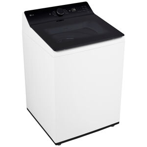 LG 27 in. 5.5 cu. ft. Smart Top Load Washer with EasyUnload, TurboWash3D Technology & AI Sensing - Alpine White, Alpine White, hires
