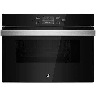 JennAir Noir 24" 1.3 Cu. Ft. Electric Wall Oven with True European Convection & Self Clean - Floating Glass Black | JJW6024HM