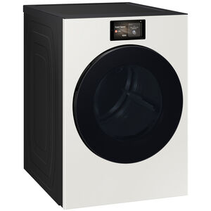 Samsung Bespoke 27 in. 7.6 cu. ft. Smart Stackable Gas Dryer with AI Home, AI OptiDry+, Sensor Dry, Sanitize & Steam Cycle - Ivory, Ivory, hires