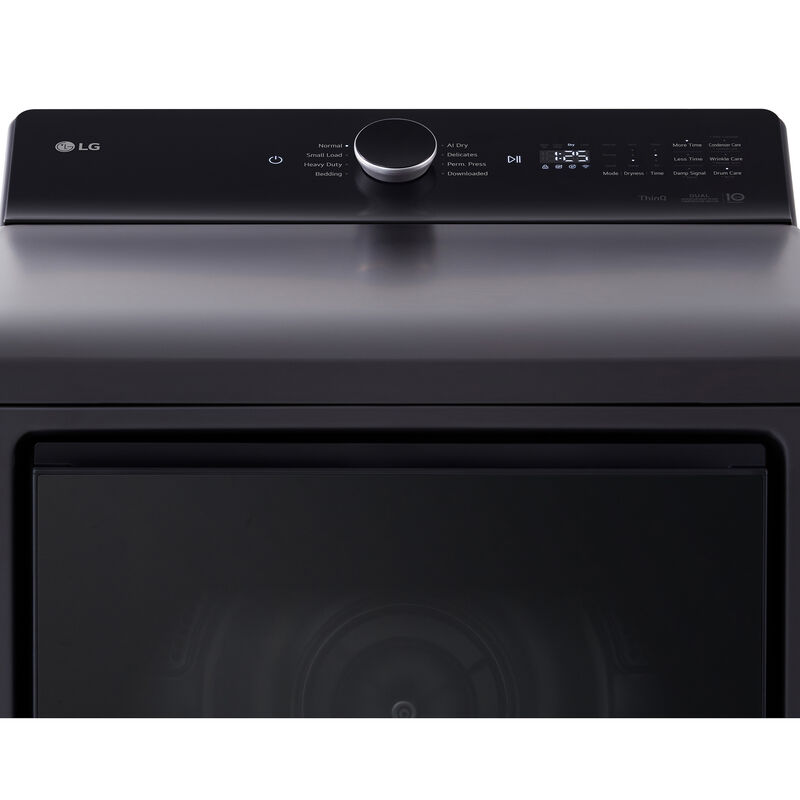 LG 27 in. 7.3 cu. ft. Smart Ventless Electric Dryer with Heat Pump & Sensor Dry - Matte Black, Matte Black, hires