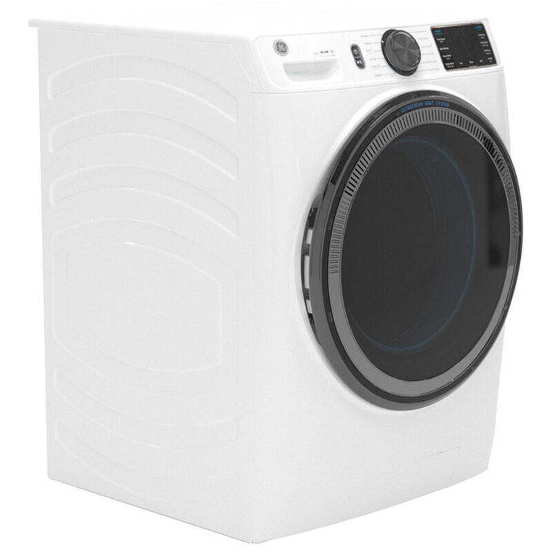 GE 28 in. 5.0 cu. ft. Smart Stackable Front Load Washer with OdorBlock, Sanitize Cycle & Steam Cycle - White, White, hires