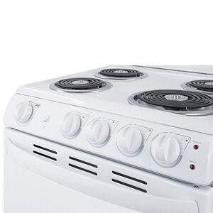 Summit 20 in. 2.3 cu. ft. Oven Freestanding Electric Range with 4 Coil Burners - White, , hires