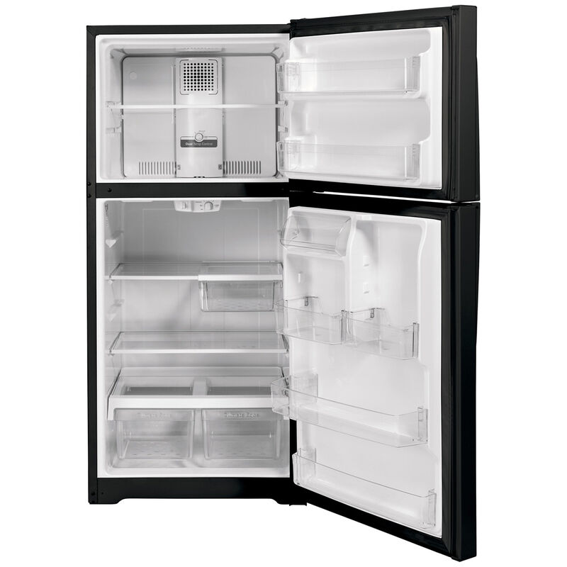 GE 30 in. 19.2 cu. ft. Garage Ready Top Freezer Refrigerator - Black, Black, hires