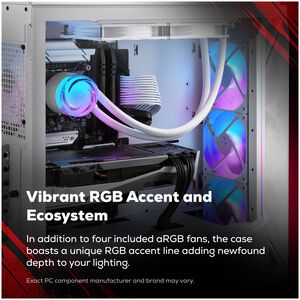 iBUYPOWER Slate Gaming Desktop with AMD Ryzen 7 7700X3D, 4 GHz, 8-Core CPU, AMD Radeon RX 9070 GRE, 12GB VRAM GPU, 32 GB RAM, 1 TB SSD & Windows 11 Home - White, , hires