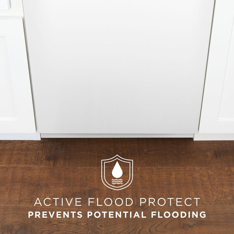 GE 24 in. Front Control Flush-Mount Dishwasher with 59 dBa Sound Level, Dry Boost & Pocket Handle - White, White, hires