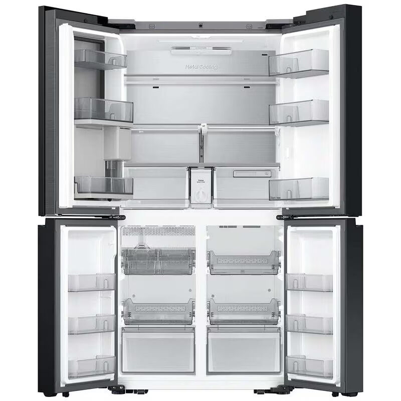 Samsung Bespoke 36 in. 22.5 cu. ft. Smart Counter Depth 4-Door French Door Refrigerator with Internal Water Dispenser - White Glass, White Glass, hires