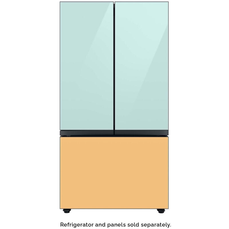 Samsung BESPOKE 3-Door French Door Top Panel for Refrigerators - Morning Blue Glass, , hires