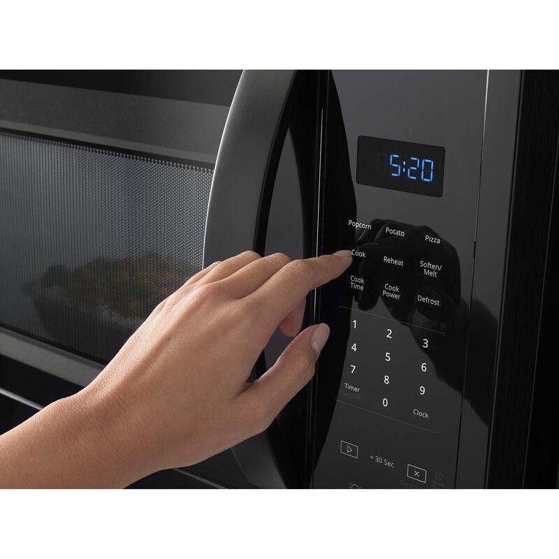 Whirlpool 30 in. 1.7 cu. ft. 1000W Over-the-Range Microwave with 300 CFM - Black, Black, hires