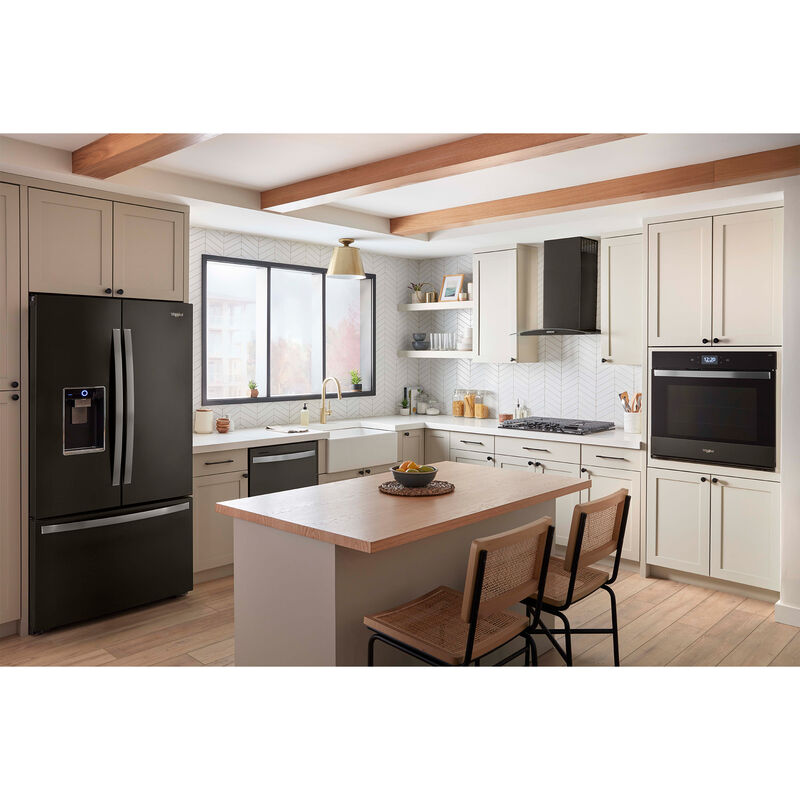 Whirlpool 30 in. 5 cu. ft. Smart Electric Single Wall Oven with True European Convection - Black Stainless Steel with PrintShield Finish, Black Stainless Steel with PrintShield Finish, hires