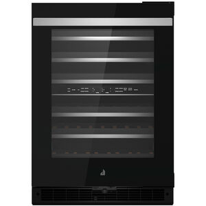JennAir Noir 24 in. Undercounter Wine Cooler with Wood Racks, Dual Temperature Zones & 45 Bottle Capacity - Black, , hires