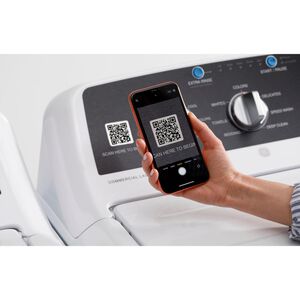 GE 27 in. 4.2 cu. ft. Smart Commercial Top Load Washer with Agitator & Built-In App Payment System - White, , hires
