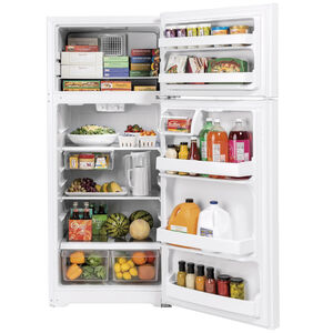 GE 28 in. 17.5 cu. ft. Top Freezer Refrigerator - Smooth White, Smooth White, hires