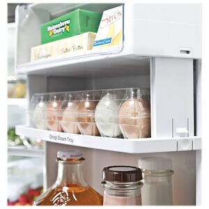 GE Profile 36 in. 23.1 cu. ft. Counter Depth French Door Refrigerator with Internal Water Dispenser - Fingerprint Resistant Stainless, Fingerprint Resistant Stainless, hires