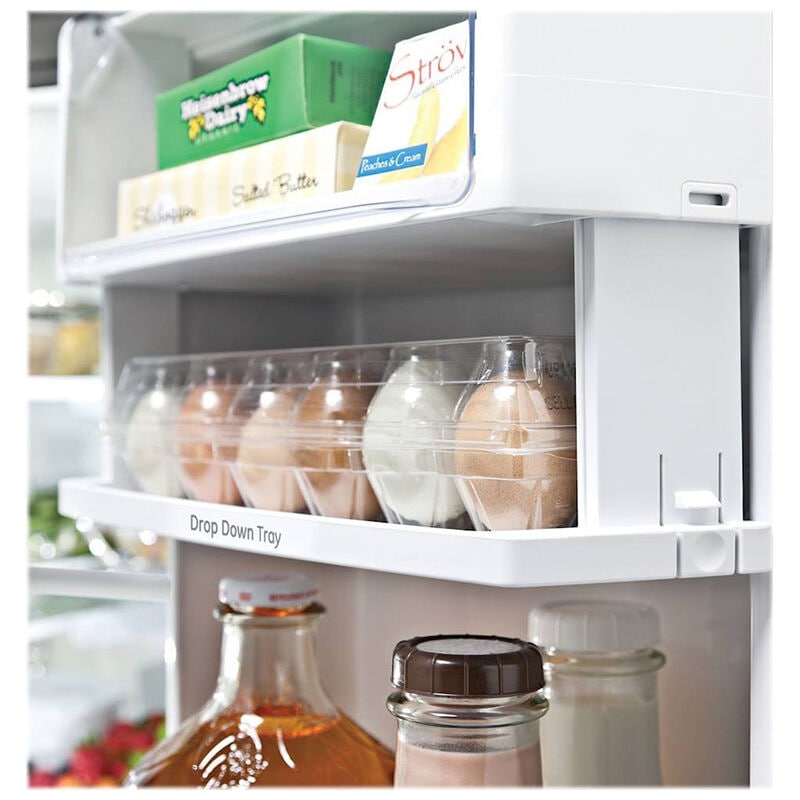 GE Profile 36 in. 23.1 cu. ft. Counter Depth French Door Refrigerator with Internal Water Dispenser - Fingerprint Resistant Stainless, Fingerprint Resistant Stainless, hires