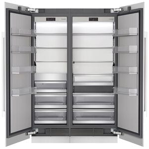 Signature Kitchen Suite 24 in. 13.9 cu. ft. Built-in Smart Triple-Drawers Upright Freezer with Ice-Maker & Adjustable Shelves - Custom Panel Ready, , hires