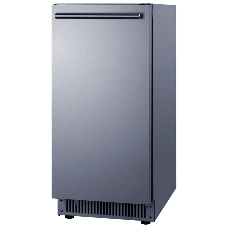 Summit 15 in. Built-In Undercounter Outdoor Commercial-Use Ice Maker with 26 lb. Ice Storage, Auto-Defrost & Digital Control - Stainless Steel, , hires