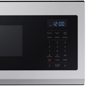 Samsung 30 in. 1.1 cu. ft. 1100W Low Profile Smart Over-the-Range Microwave with 400 CFM - Stainless Steel, Stainless Steel, hires