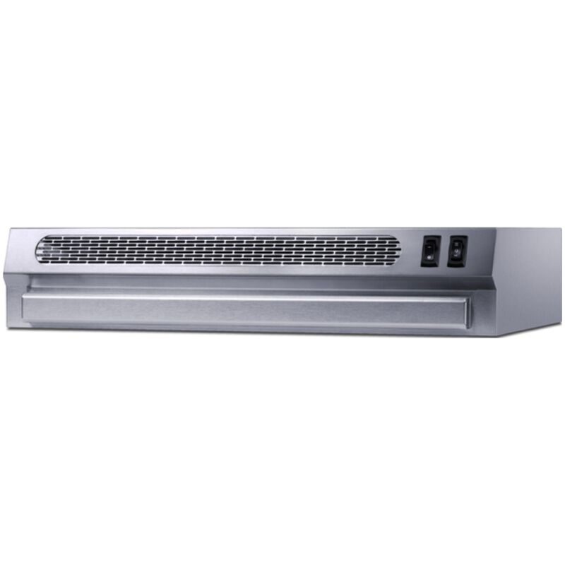 Summit 20 in. Ductless Slide-Out Style Range Hood with 2 Fan Speeds & 2 LED Lights - Stainless Steel, , hires