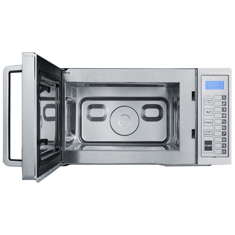 Summit 20 in. 0.9 cu.ft Countertop Microwave with 3 Power Levels - Stainless Steel, , hires