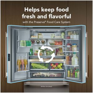 KitchenAid 36 in. 23.1 cu. ft. Smart Counter Depth French Door Refrigerator with Ice & Water Dispenser - Juniper, , hires
