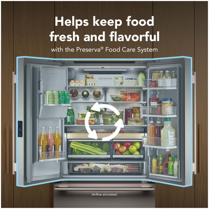KitchenAid 36 in. 23.1 cu. ft. Smart Counter Depth French Door Refrigerator with Ice & Water Dispenser - Juniper, , hires