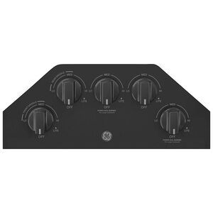 GE 36 in. 5-Burner Natural Gas Cooktop with Simmer Burner & Power Burner - Black, Black, hires