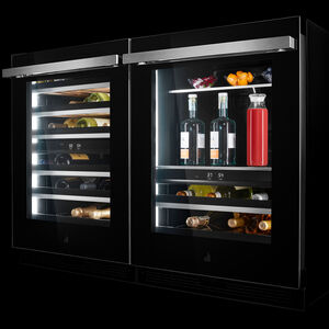 JennAir Noir Series 24 in. 5.0 cu. ft. Built-In Beverage Center with Fixed Shelves & Digital Control - Black, , hires