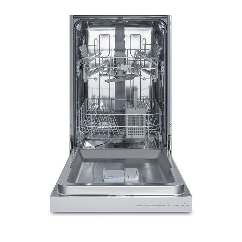 Summit 18 in. Built-In Dishwasher with Front Control, 49 dBA Sound Level, 8 Place Settings, 5 Wash Cycles & Sanitize Cycle - Stainless Steel, , hires