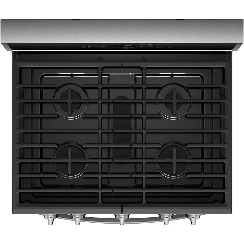 Whirlpool 30" Freestanding Gas Range with 5 Smoothtop Burners, Griddle